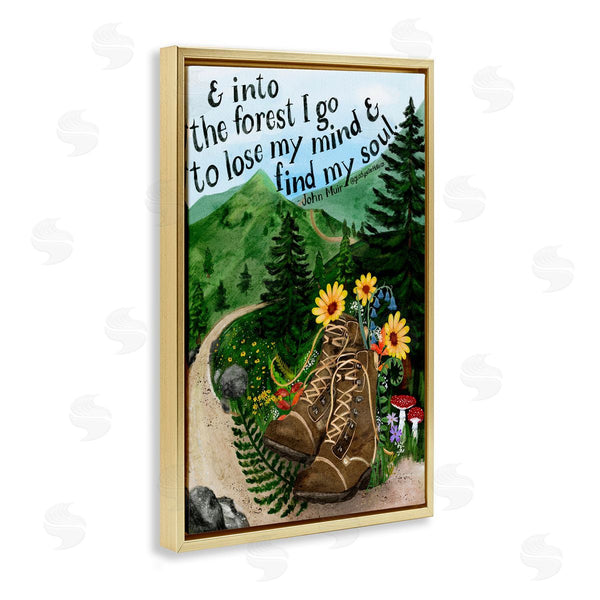 Stupell Industries Glad You're Here Co. | Into The Forest I Go Quote