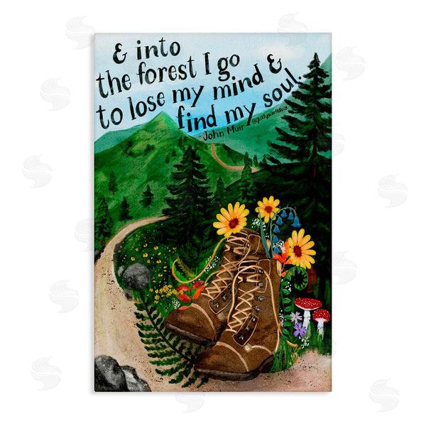 stupell industries Glad You're Here Co. | Into The Forest I Go Quote