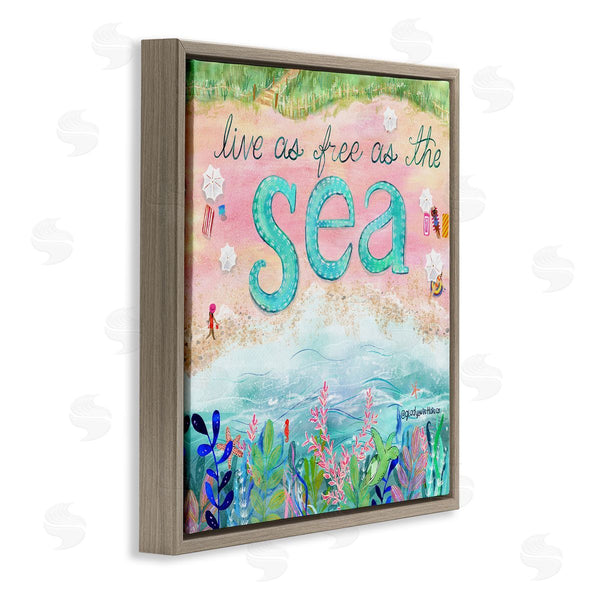 Stupell Industries Glad You're Here Co. | Live Free As The Sea