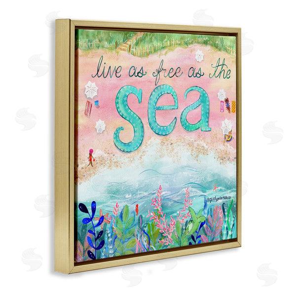 Stupell Industries Glad You're Here Co. | Live Free As The Sea