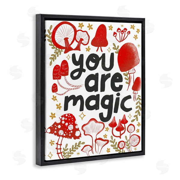 Stupell Industries Glad You're Here Co. | Magic Phrase With Mushrooms Wall Art