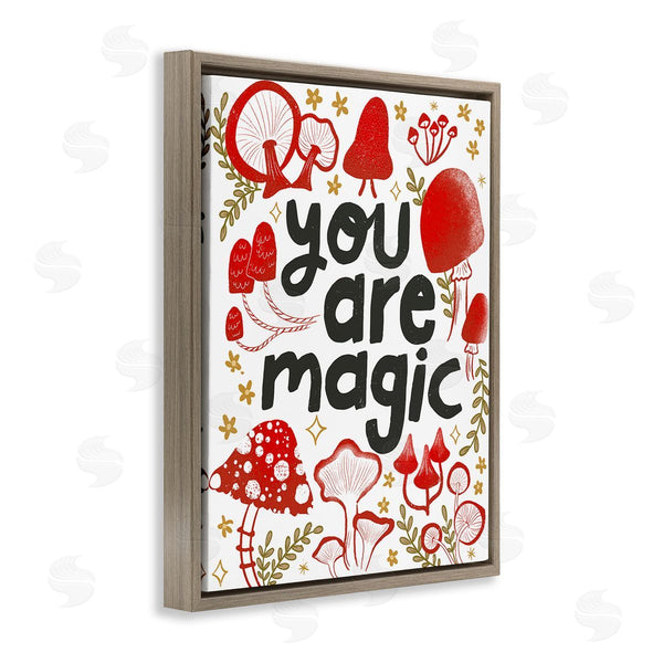 Stupell Industries Glad You're Here Co. | Magic Phrase With Mushrooms Wall Art