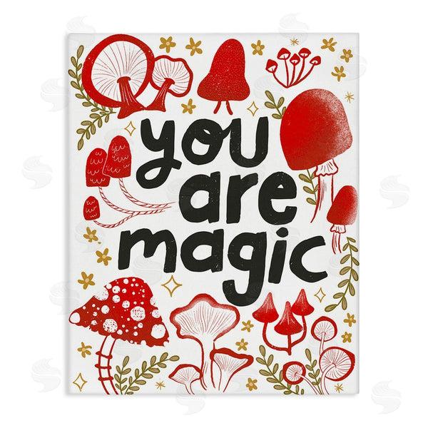 stupell industries Glad You're Here Co. | Magic Phrase with Mushrooms Wall Art