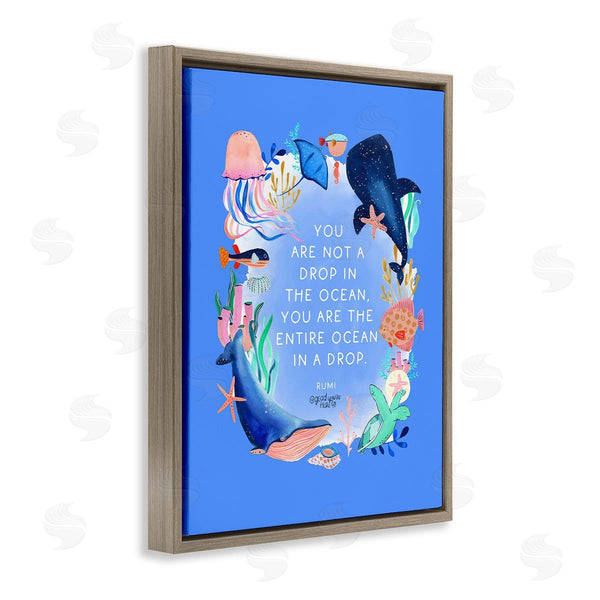 Stupell Industries Glad You're Here Co. | Ocean In A Drop Phrase Wall Art