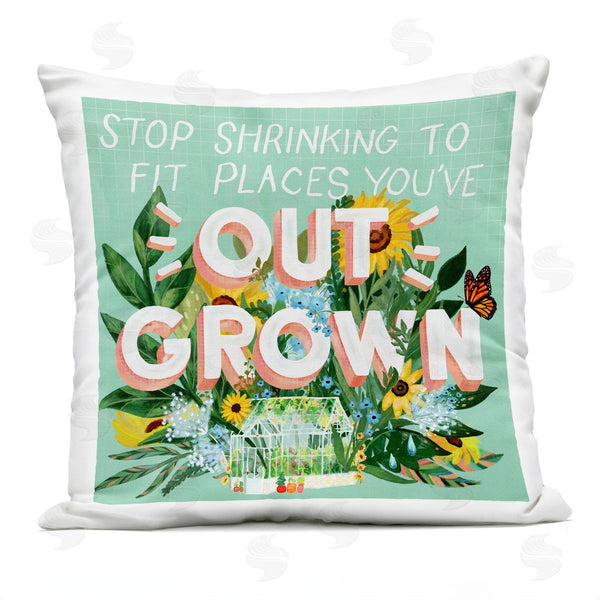 Stupell Industries Glad You're Here Co. | Stop Shrinking To Places You've Outgrown Printed Throw Pillow