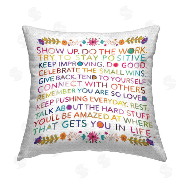 Stupell Industries Glad You're Here Co. | Strong Motivation Phrases Printed Throw Pillow
