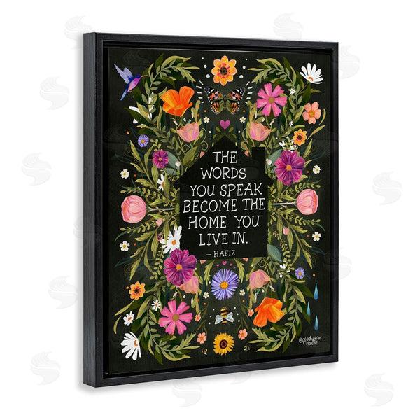 Stupell Industries Glad You're Here Co. | Words You Speak Floral Quote