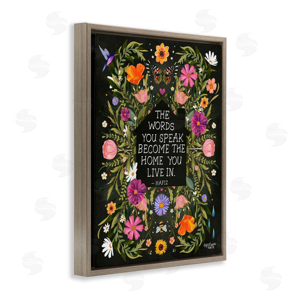 Stupell Industries Glad You're Here Co. | Words You Speak Floral Quote