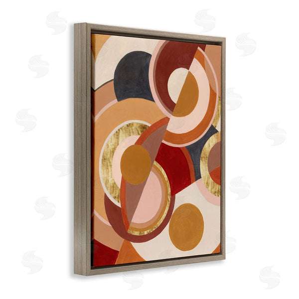 Stupell Industries Grace Popp | Abstract Asymmetric Circles Brown