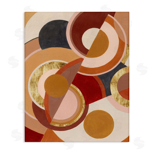 stupell industries Grace Popp | Abstract Asymmetric Circles Brown