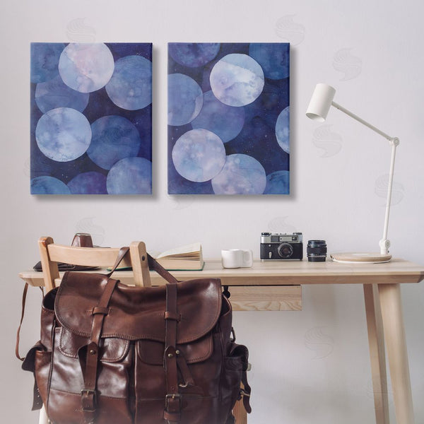 Stupell Industries Grace Popp | Abstract Blue Purple Circle Bubbles Wall Art