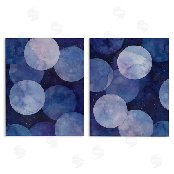 stupell industries Grace Popp | Abstract Blue Purple Circle Bubbles Wall Art