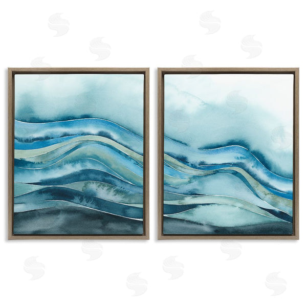Stupell Industries Grace Popp | Abstract Blue Wave Seascape Tranquil Ocean Wall Art