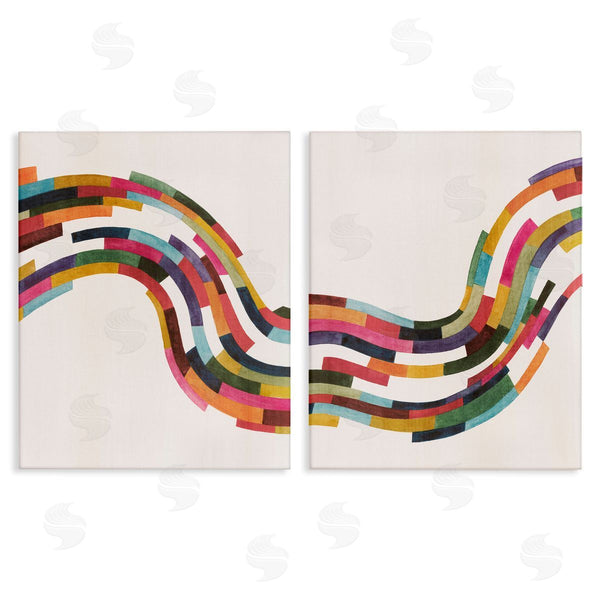 stupell industries Grace Popp | Abstract Colorful Wave Wall Art