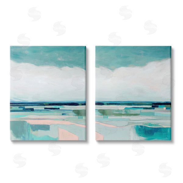 stupell industries Grace Popp | Abstract Green Cloud Modern Geometric Wall Art