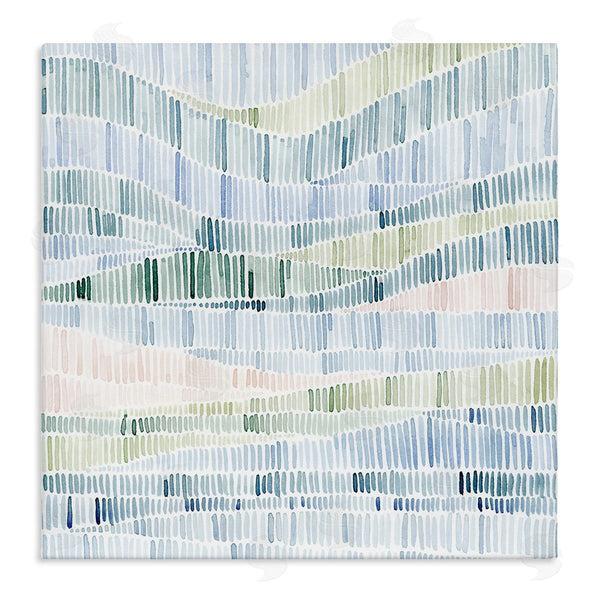 stupell industries Grace Popp | Abstract Layered Waves Striped Blue Green Beige Pattern Wall Art
