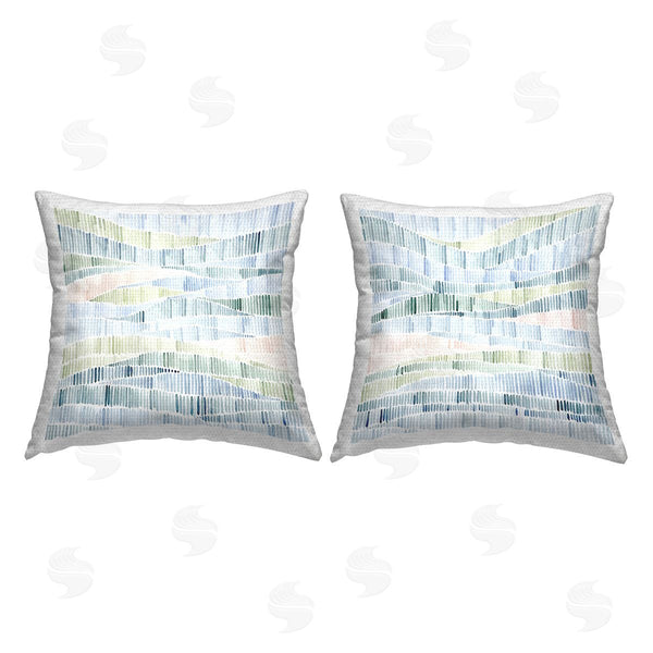 Stupell Industries Grace Popp | Abstract Nautical Landscape Printed Throw Pillow Set