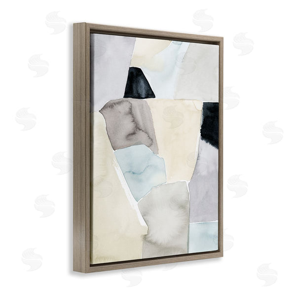 Stupell Industries Grace Popp | Abstract Rock Shapes Beige Brown Blue