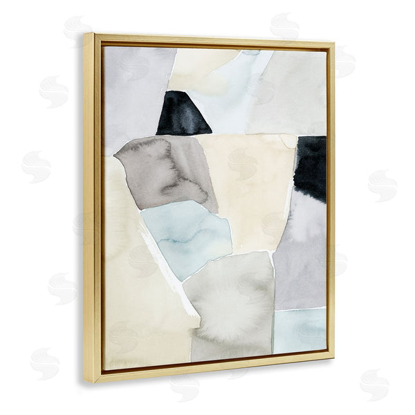 Stupell Industries Grace Popp | Abstract Rock Shapes Beige Brown Blue