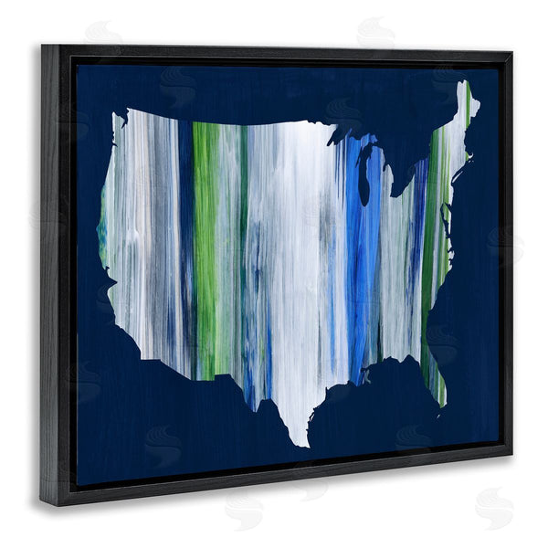 Stupell Industries Grace Popp | Abstract Stripe United States Of America Map Wall Art