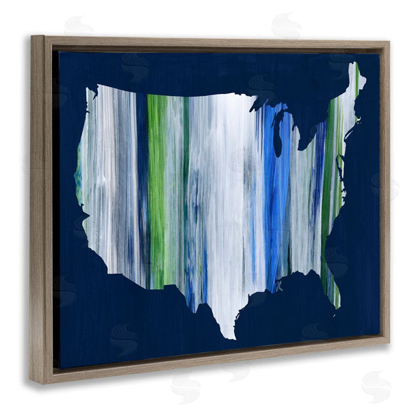 Stupell Industries Grace Popp | Abstract Stripe United States Of America Map Wall Art