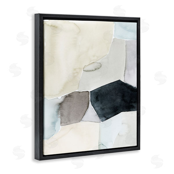 Stupell Industries Grace Popp | Abstract Watercolor Shapes Green Blue Black