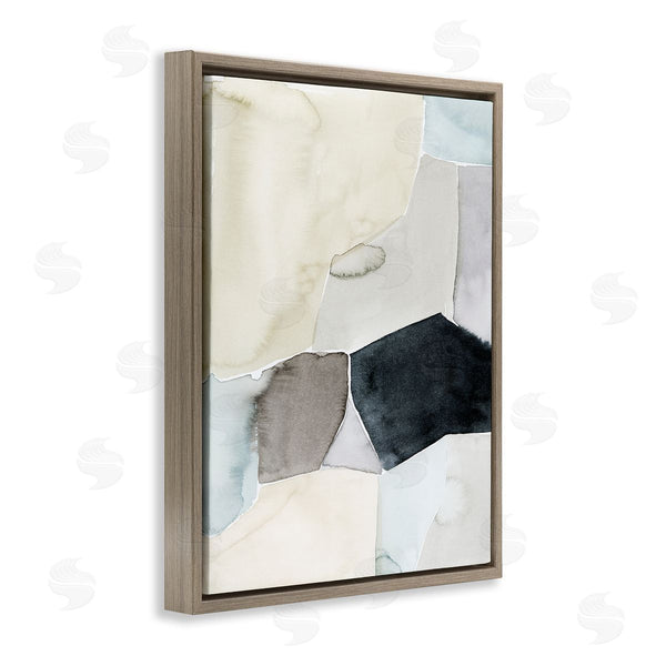 Stupell Industries Grace Popp | Abstract Watercolor Shapes Green Blue Black