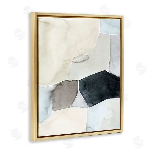Stupell Industries Grace Popp | Abstract Watercolor Shapes Green Blue Black