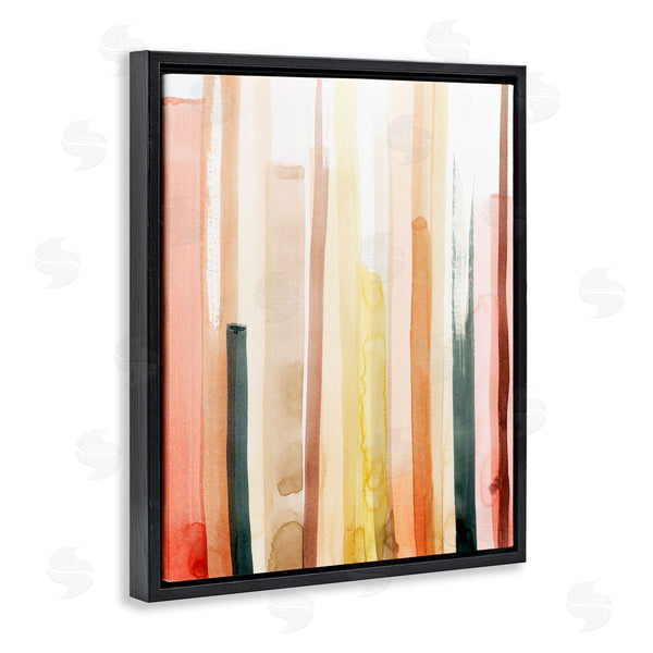 Stupell Industries Grace Popp | Abstract Watercolor Stripe Pattern Warm Red Brown Tones Wall Art