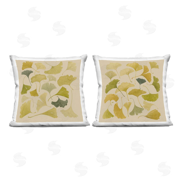stupell industries Grace Popp | Autumn Toned Ginkgo Printed Throw Pillow Set