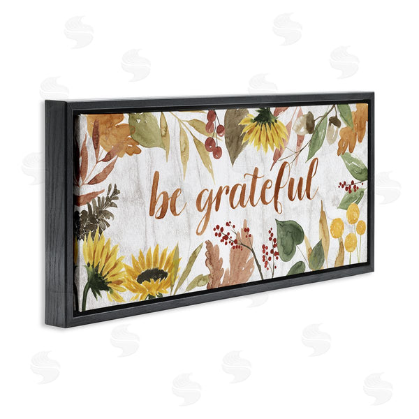 Stupell Industries Grace Popp | Be Grateful Autumn Sunflower Border