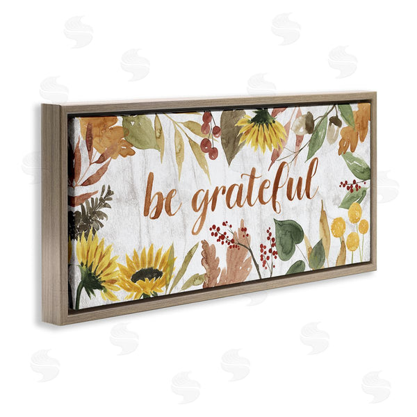 Stupell Industries Grace Popp | Be Grateful Autumn Sunflower Border