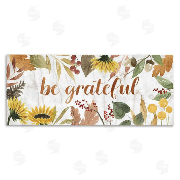 stupell industries Grace Popp | Be Grateful Autumn Sunflower Border