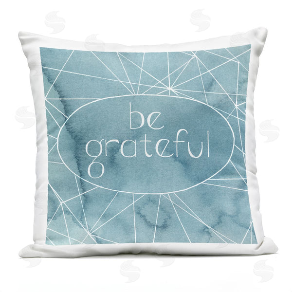 Stupell Industries Grace Popp | Be Grateful Fluid Abstract Geometric Shapes Printed Throw Pillow