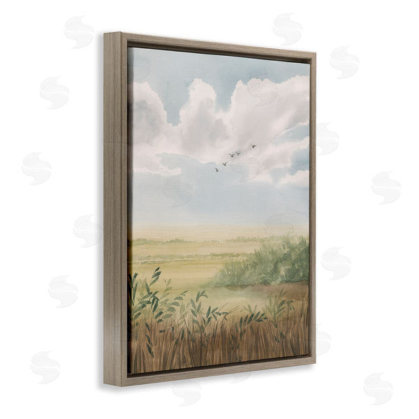 Stupell Industries Grace Popp | Birds Flying Over Countryside