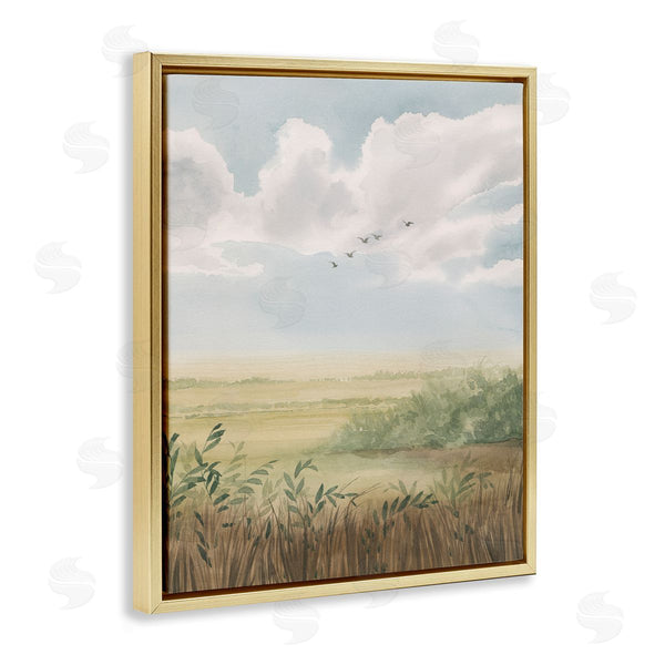 Stupell Industries Grace Popp | Birds Flying Over Countryside
