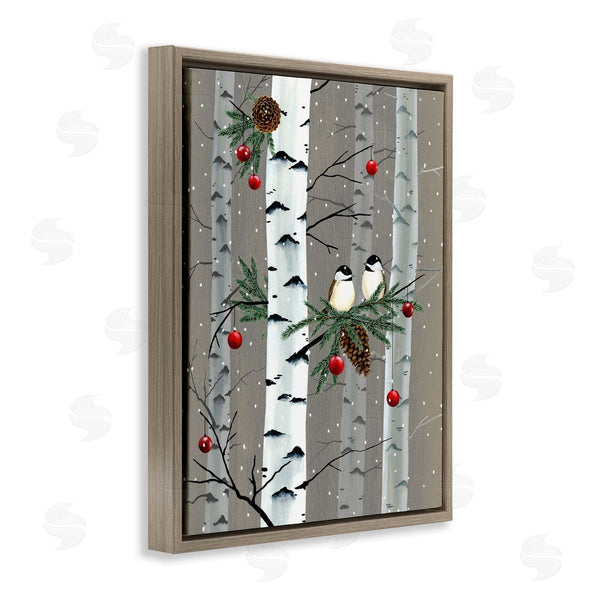 Stupell Industries Grace Popp | Birds & Ornaments Birch Tree Forest