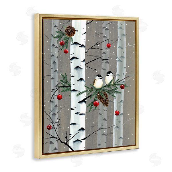 Stupell Industries Grace Popp | Birds & Ornaments Birch Tree Forest