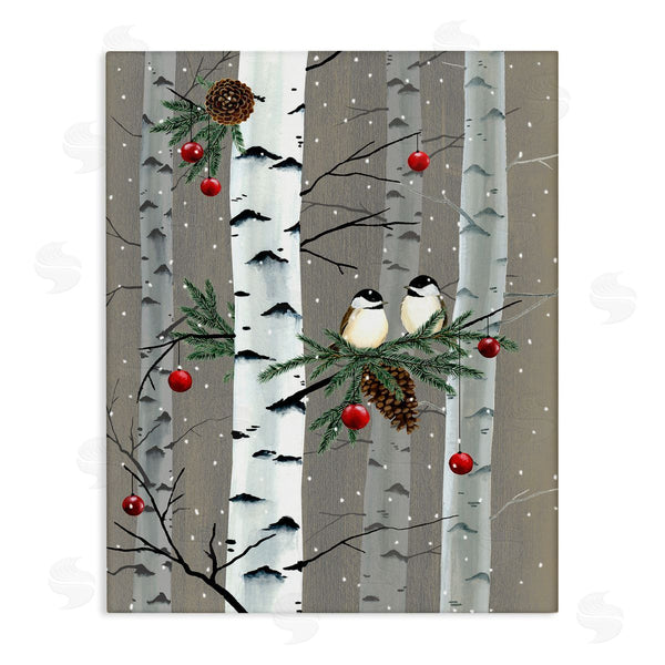 stupell industries Grace Popp | Birds & Ornaments Birch Tree Forest