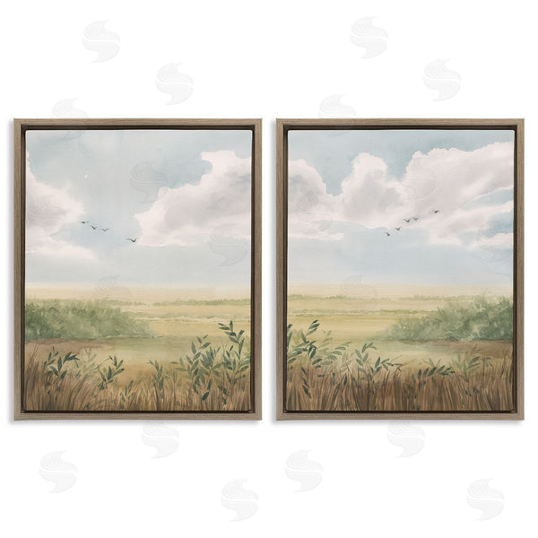 Stupell Industries Grace Popp | Birds Over Country Pastures