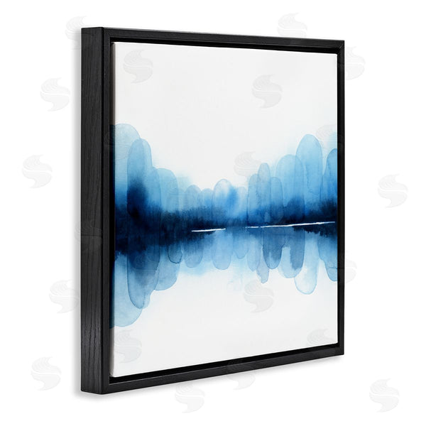 Stupell Industries Grace Popp | Blue Arch Asymmetrical Reflection Abstract Shapes Over White Wall Art