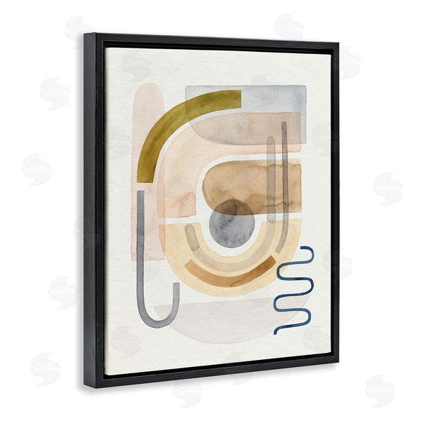Stupell Industries Grace Popp | Blue Beige Expressive Geometric Shape Abstraction Wall Art