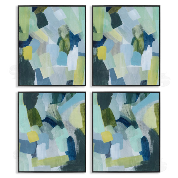 Stupell Industries Grace Popp | Blue Green Paint Strokes Wall Art