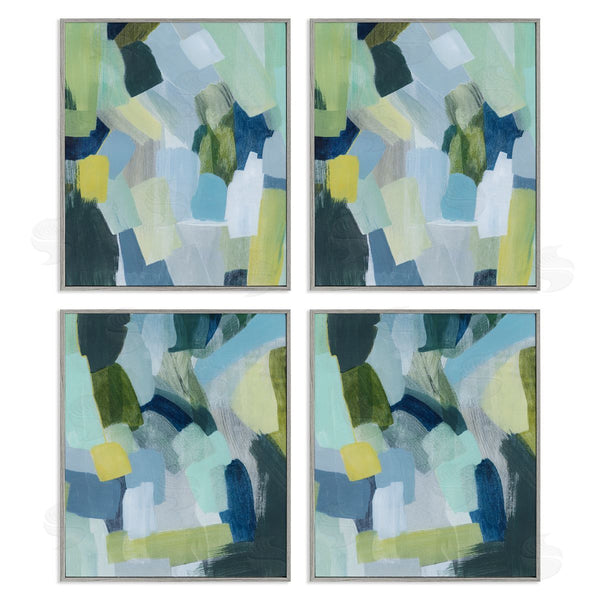 Stupell Industries Grace Popp | Blue Green Paint Strokes Wall Art