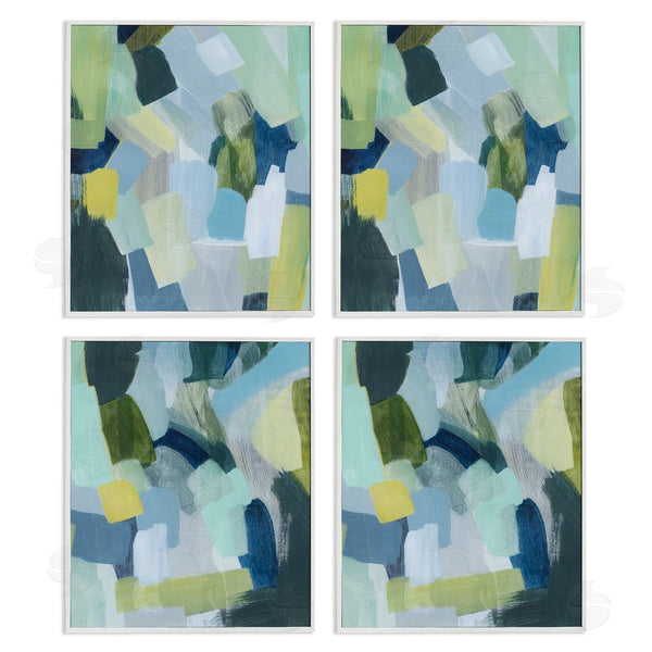 Stupell Industries Grace Popp | Blue Green Paint Strokes Wall Art