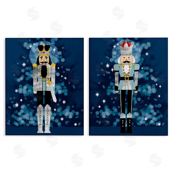 stupell industries Grace Popp | Blue Nutcracker Figures Wall Art