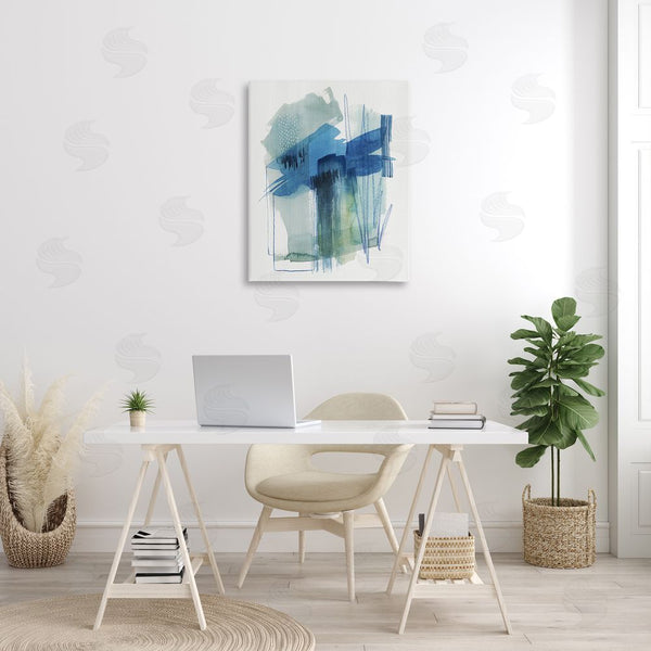 Stupell Industries Grace Popp | Blue Scribbles Painting Wall Art