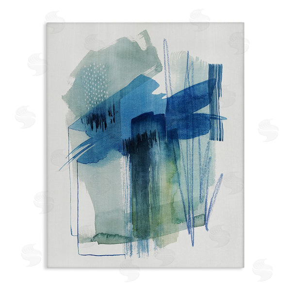 stupell industries Grace Popp | Blue Scribbles Painting Wall Art