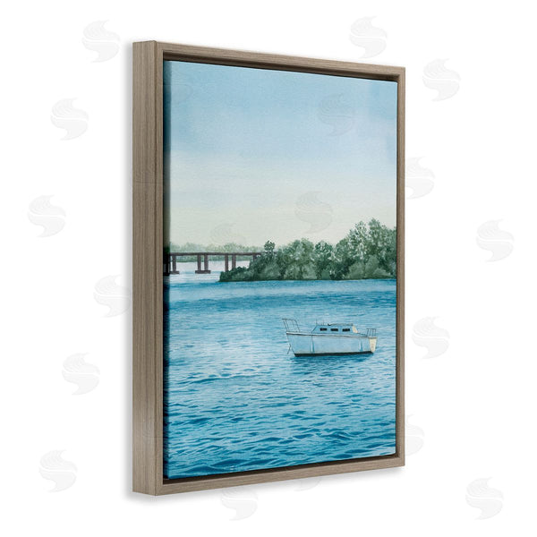 Stupell Industries Grace Popp | Boat & Bridge Scenery Wall Art