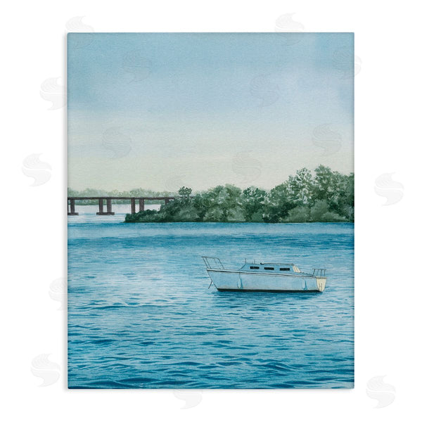 stupell industries Grace Popp | Boat & Bridge Scenery Wall Art